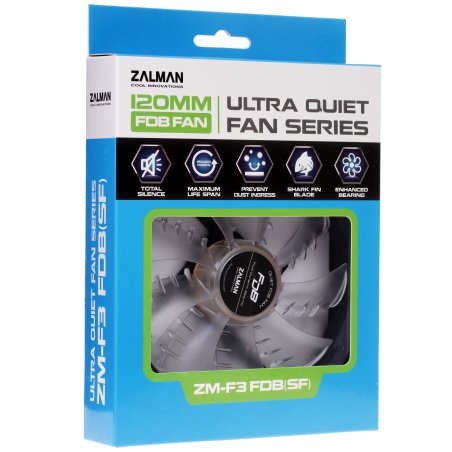 Вентилятор для корпуса Zalman ZM-F3 FDB (SF) черный, 120 мм, 1200 об/мин, 23 дБ, 3 pin