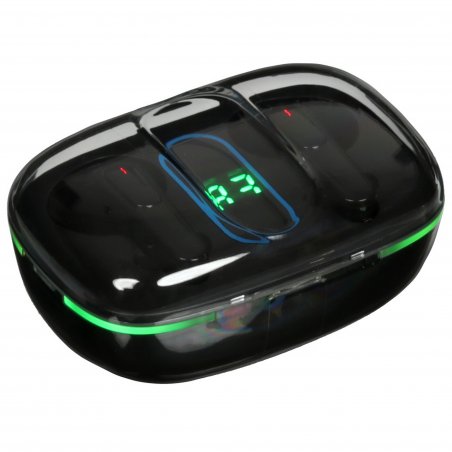 Беспроводные наушники Maxvi MHF-113BT черные TWS\LCD\Sensor\200мАч\5.3\кабель Type-C