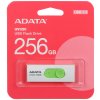 Флешка USB ADATA UV320 (AUV320-256G-RWHGN), 256Gb, USB 3.2 Gen1, R/W 100/30, белый/зеленый