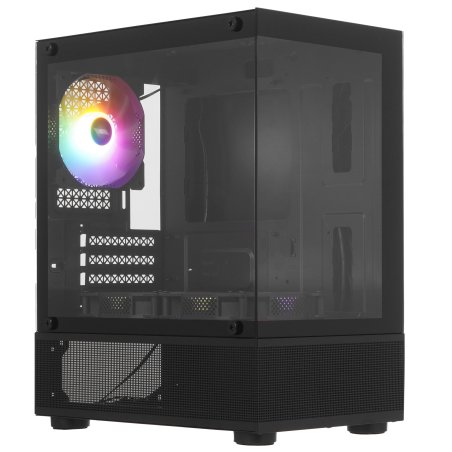 Компьютерный корпус 1STPLAYER MIKU Mi2-A черный mATX 3x120мм LED fans Mi2-A-BK-2F1R-1F1