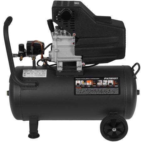 Компрессор Patriot поршневой масляный Professional 50-340, 340 л/мин, 8 бар, 2000 Вт, 50 л, быстросъемный 1/4" + "елочка"