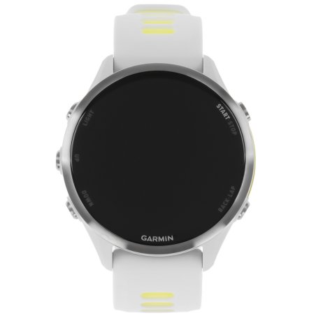 Смарт-часы Garmin Forerunner 970 белый, титановый безель, бело-желтый ремешок 47мм