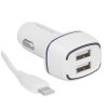Автомобильное зарядное устройство Borofone Max BZ14, 2xUSB, 2.4А, 12 Вт, кабель Lightning 8-pin, белый (6931474735935)