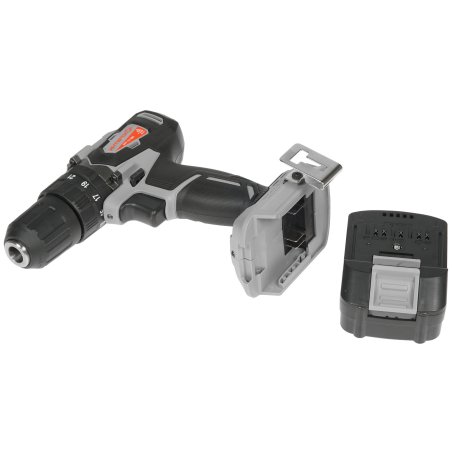 Дрель-шуруповерт аккумуляторная ИНТЕРСКОЛ ДАУ-13/18ВК, Аккумуляторный, 18В, 2 АКБ, Ударный, Кейс