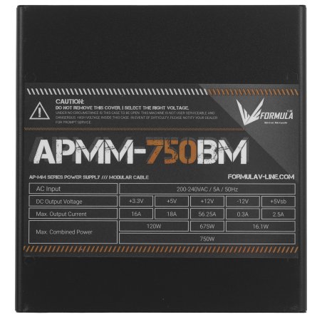 Блок питания Aerocool / Formula ATX 750W APMM-750BM 80 PLUS bronze (20+4pin) APFC 140мм fan 6xSATA Cab Manag RTL