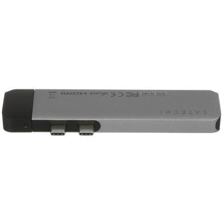 Хаб USB Satechi Aluminum Pro Hub with Ethernet для 2016/2017 MacBook Pro 13” и 15”. серый космос.