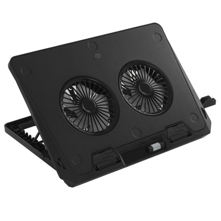 Подставка для ноутбука Digma D-NCP170-2x110RGb 18" 400x288x45мм 52дБ 2xUSB 2x 110ммFAN 1250г Fan-control металл/пластик черный