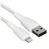 Кабель Rexant USB-A - Lightning для Apple, 2,4А, 1м, в белой нейлоновой оплетке