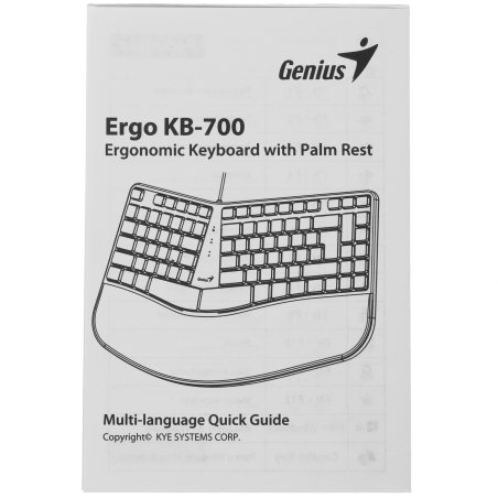 Клавиатура проводная Genius Ergo KB-700, черный, USB, 104 клавиши 31310053402