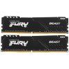 Оперативная память Kingston Fury Beast, DDR4, 32Gb (2x16Gb), 3200MHz, CL16, DIMM, с радиатором, черный