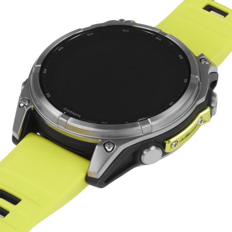Умные часы Garmin Fenix 8 Solar Sapphire, 1.6" AMOLED, Wi-Fi, Bluetooth, NFC, 100м, серый / желтый