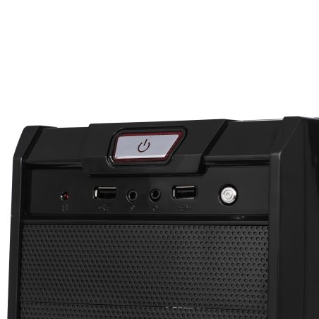 Компьютерный корпус ExeGate EX278396RUS Miditower ExeGate XP-329S Black, ATX, (XP400, Black,120мм), 2*USB, Audio