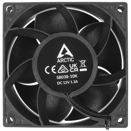 Комплект вентиляторов для корпуса Arctic S8038-10K (4 Pack) черный, 80 мм, 10000 об/мин, 4 pin