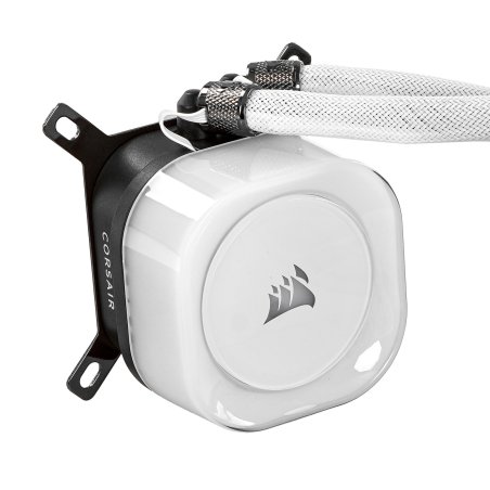 Система жидкостного охлаждения Corsair iCUE LINK H150i RGb (360мм, белый, RGb/ Fans: 3x120мм, 63.1CFM, 37dBA, 2400RPM/Rad thickness 27мм/ S: 1851, 1700, 1200, 115X, AM5, AM4)