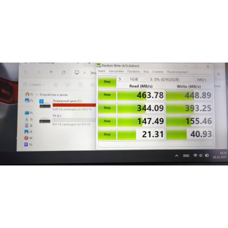 Накопитель SSD 2Tb Samsung T9 MU-PG2T0B/WW, V-NAND, USB 3.2 Gen 2 Type-C [R/W - 2000/2000 Mb/s] черный