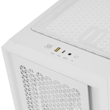 Компьютерный корпус без блока питания Corsair iCUE 4000D RGb Airflow, Midi-Tower, TG, 3x120мм RGb, 1xUSB-A 3.2, 1xUSB 3.2 Type-C, E-ATX, ATX, mATX, mITX белый