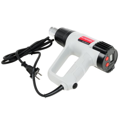 Фен технический ИНТЕРСКОЛ ФЭ-2000ЭМ, 2000Вт,50-600°С,поток 300-500л/мин,дисплей,0.77кг 385.0.1.00