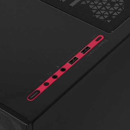 Компьютерный корпус без блока питания Fractal Design Pop Air RGb Magenta Core TG Clear Tint, Midi-Tower, 3x120мм RGb, 2xUSB-A 3.2 ATX, mATX, mITX черный/магента