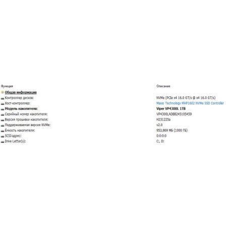 Накопитель SSD Patriot Viper VP4300 Lite, 4Tb, PCIe 4.0 x4, M.2 2280, NVMe, R/W 7400/6000, с радиатором