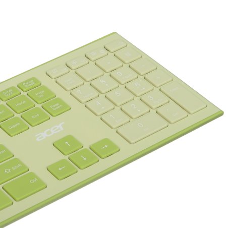Комплект клавиатура + мышь Acer OCC205 беспроводной USB, 1200 dpi, зеленый/желтый