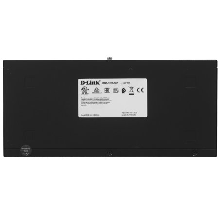 Коммутатор D-Link DGS-1210-10P/FL2A Управляемый L2 коммутатор с 8 портами 10/100/1000Base-T и 2 портами 1000Base-X SFP (8 портов PoE 802.3af/at, PoE бюджет 65 Вт)