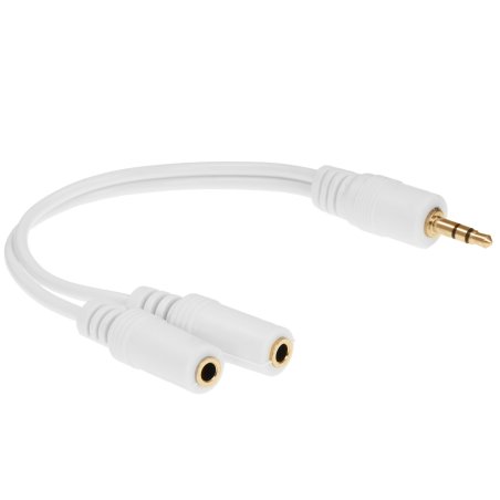 Кабель-разветвитель аудио сигнала Gembird CCA-415W (переходника для наушников) белый