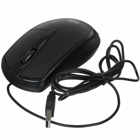 Мышь проводная Oklick 125M черный, 1200 dpi, USB, кнопки - 3