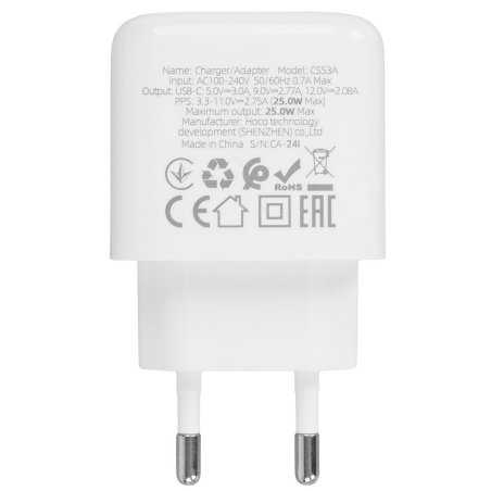 Сетевое зарядное устройство HOCO (6942007631501) CS53Aaa белый