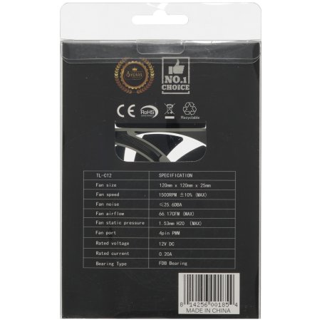 Вентилятор для корпуса Thermalright TL-C14 черный, 140 мм, 1500 об/мин, 26.6 дБ, 4 pin