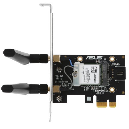 Сетевой адаптер Wi-Fi + Bluetooth Asus PCE-BE6500 BE6500 PCI Express 2ант.