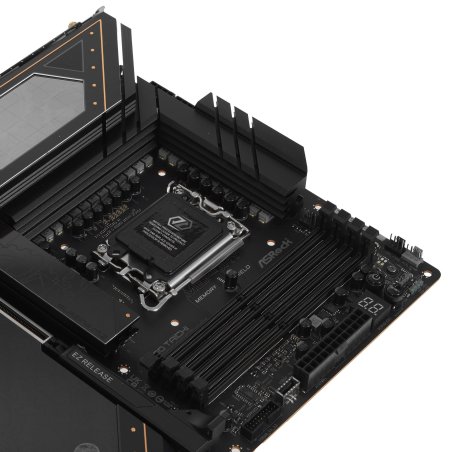 Материнская плата ASRock Z890 PRO RS, LGA1851, Intel Z890, 4xDDR5, 4xSATA, 4xM.2, 1xPCIe 5.0 x16, 2xThunderbolt 4, 1xUSB-A 3.2 Gen 2, 6xUSB-A 3.2 Gen 1, 4xUSB 2.0, 1xHDMI, 1xDP, 1x2.5Gb LAN, 3x3.5 мм, 7.1, ATX