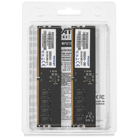 Оперативная память Patriot Signature, DDR5, 32Gb (2x16 Gb), 5600 MHz, CL46, DIMM