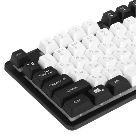 Клавиатура проводная Defender Dark Knight R GK-077, USB, черный/белый