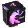 Кулер для процессора JONSBO CR-1400 ARGb (160W, 4-pin PWM, 126мм, Al/Cu, 4x6мм, ARGb, 1x92мм, 36.0CFM, 30.5dBA, 2300RPM, S: 1700/1200/115X, AM4/AM5 черный)