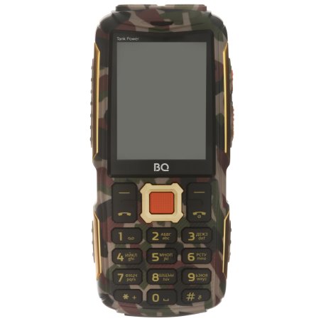 Мобильный телефон BQ 2410L Tank Power 4G камуфляж/золотистый