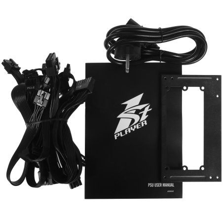 Блок питания 1STPLAYER SFX 750W PLATINUM, 750Вт, 80 PLUS Platinum, 80мм, модульный, черный