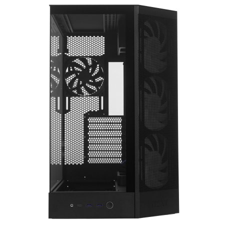 Компьютерный корпус без блока питания Case NZXT H9 Flow RGb (2025), Midi-Tower, TG, 3x140мм RGb + 1x120мм, 2xUSB-A 3.2 + 1xUSB-C 3.2, E-ATX, ATX, mATX, mITX черный