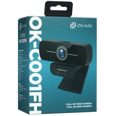 Веб-камера Оклик OK-C001FH черный 2Mpix (1920x1080) USB2.0 с микрофоном