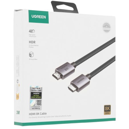 Кабель UGREEN ED030 35176_ HDMI 4K Cable Male to Male. Длина: 5м. Цвет: черный