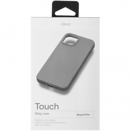 Чехол (клип-кейс) uBear для Apple iPhone 15 Plus Touch Mag Case with MagSafe серый (CS272MG67TH-I23M)