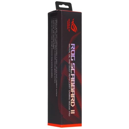 Игровой коврик для мыши ASUS ROG Scabbard II medium (360 x 260 x 3 мм, резина, тканый материал, cиликон, 90MP02H0-BPUA00)