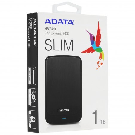 Внешний HDD ADATA USB 3.1 1Tb AHV320-1TU31-CBK HV320 2.5" черный