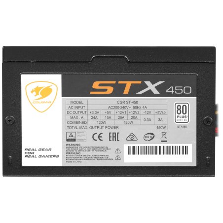 Блок питания Cougar VTE X2 650 (CGR VX-650), 650Вт, 80 Plus Bronze, 120мм, черный