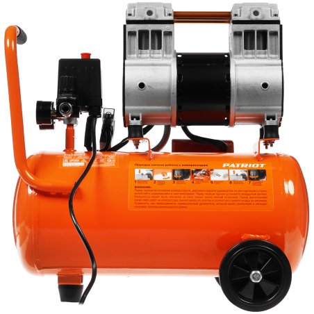 Компрессор Patriot поршневой безмасляный WO 24-220, 200 л/мин, 8 бар, 1250 Вт, 24 л, быстросъемный 1/4"