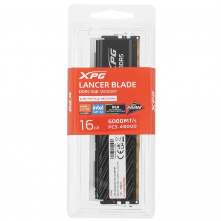 Оперативная память ADATA 16Gb DDR5 5600 DIMM XPG Lancer Blade White RGb CL 46, Intel XMP 3.0 / AMD EXPO