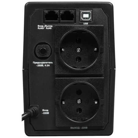 Источник бесперебойного питания ExeGate SpecialPro UNB-800.LED.AVR.EURO 800VA/480W, LED, AVR, 2 евророзетки, черный