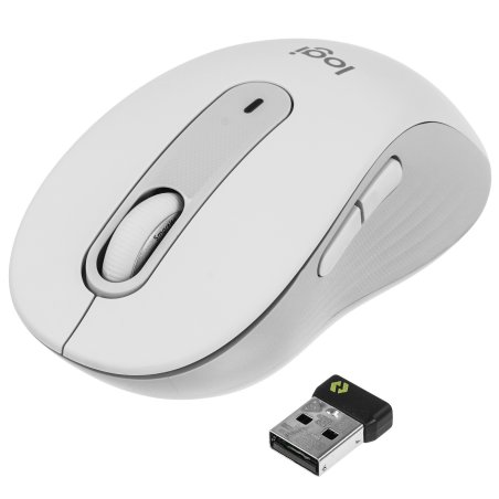 Мышь беспроводная Logitech Signature M650 белый, 4000 dpi, радиоканал, Bluetooth, USB, кнопки - 5
