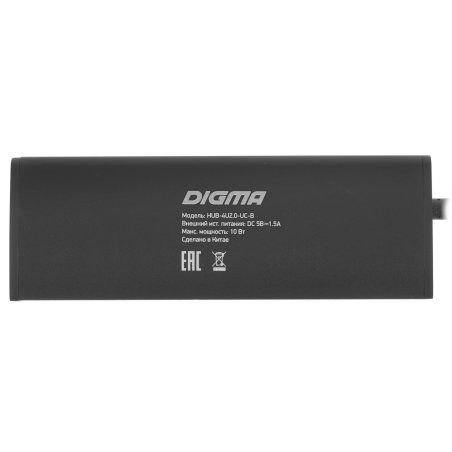 Разветвитель USB-C Digma HUB-4U2.0-UC-B 4порт. черный
