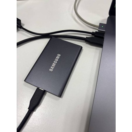 Внешний SSD Samsung T7, 1TB, USB 3.2 Gen 2 Type-C, R/W 1050/1000, синий