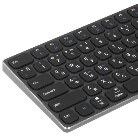 Клавиатура Oklick K867W (2002130) беспроводная, USB, Bluetooth/Радиоканал, серый/черный